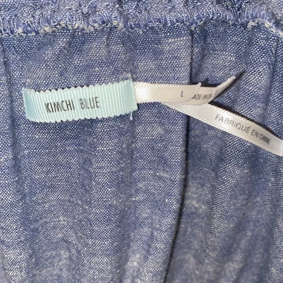 Kimichi Blue Chambray Spaghetti Strap Dress with Pockets L - Picture 10 of 11